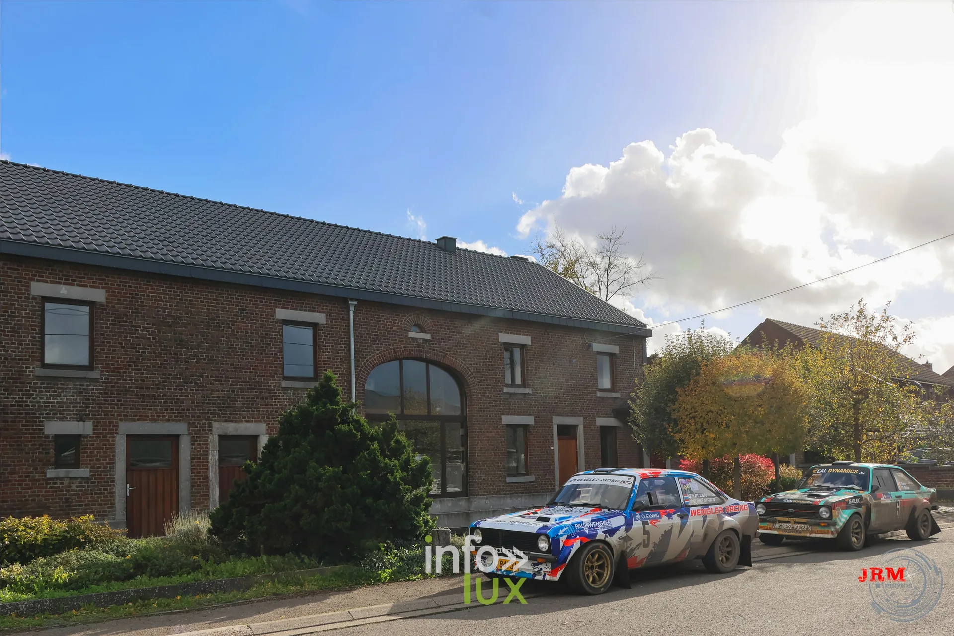 JMC Rallye des Hautes Fagnes 2026 à Jalhay : deux Ford Escort à l’arrêt (photo Jérémy Leboutte)