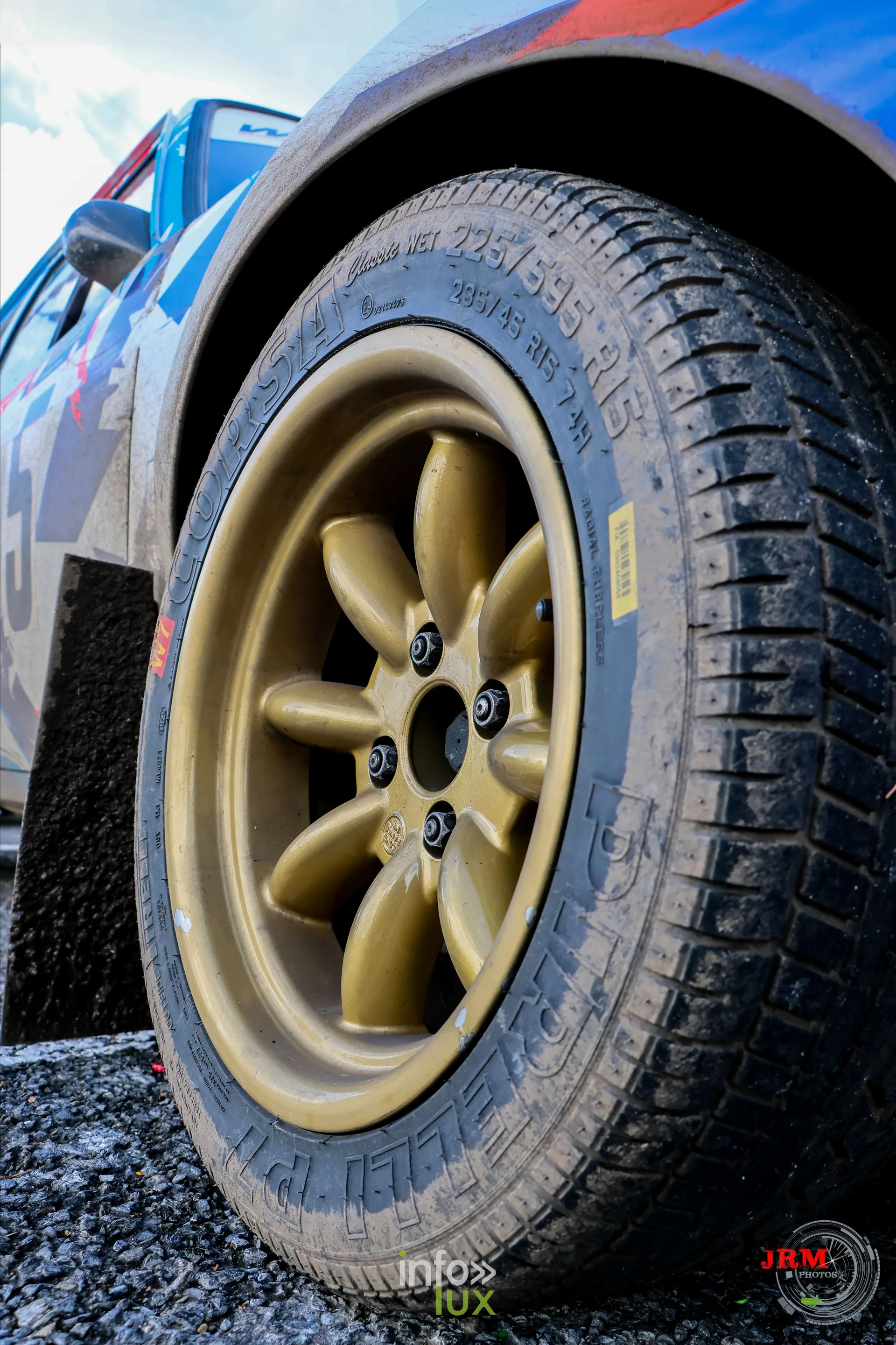 JMC Rallye des Hautes Fagnes 2026 à Jalhay : une roue de Ford Escort (photo Jérémy Leboutte)