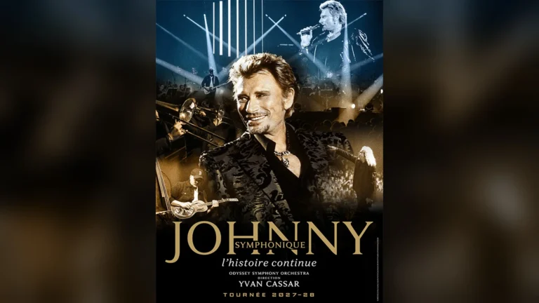 Affiche de Johnny Symphonique, l’histoire continue, tournée 2027-2028 dirigée par Yvan Cassar