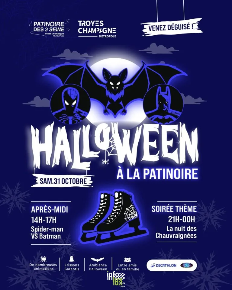 Troyes > Sport > Journée d’Halloween à la patinoire des 3 Seine 2026