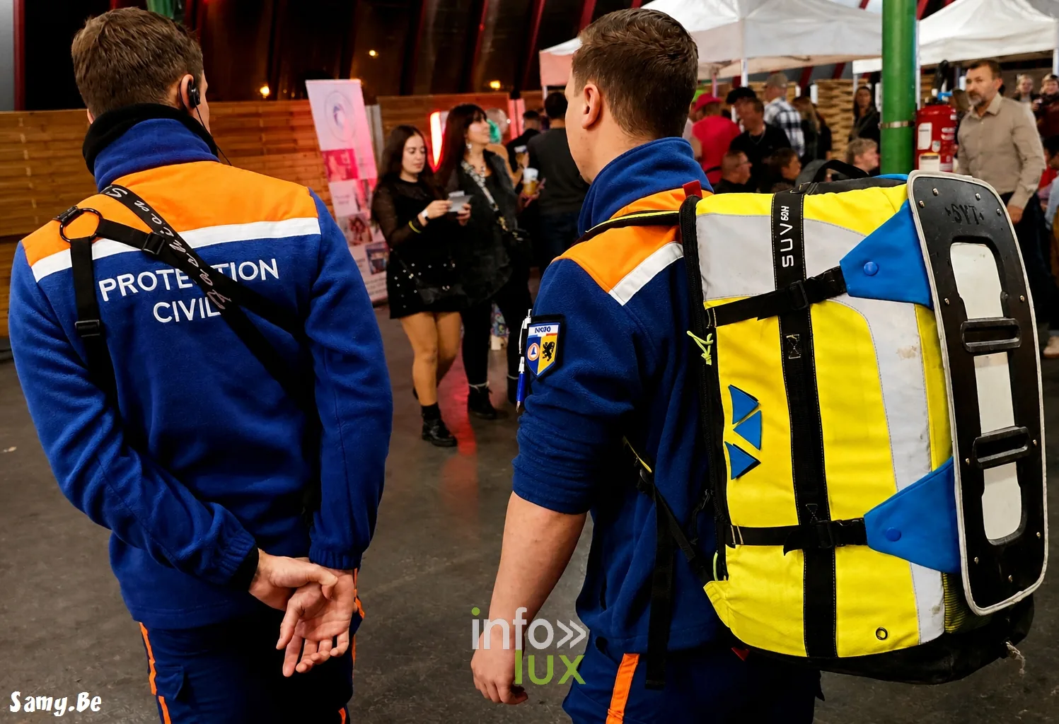 Kermesse de Maubeuge, Espace Sculfort, 24 octobre 2026 : secouristes de la Protection civile (photo Samy.be)