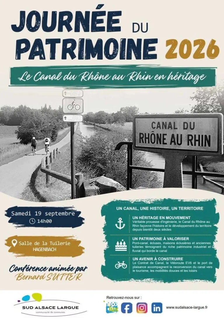 Hagenbach > Conférence > Le canal du Rhône au Rhin en héritage