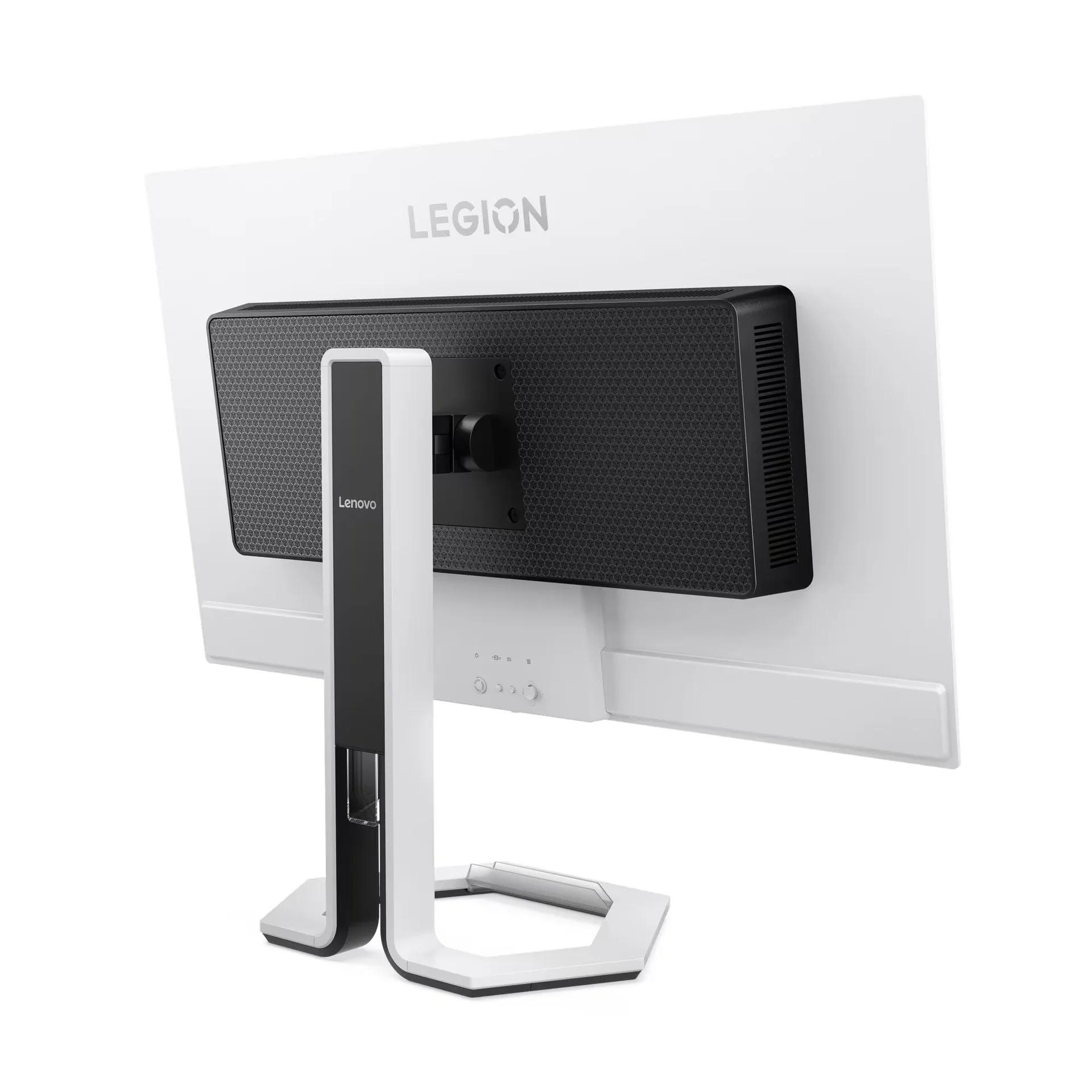 Le dos et le pied réglable du Lenovo Legion Pro 32UD-10