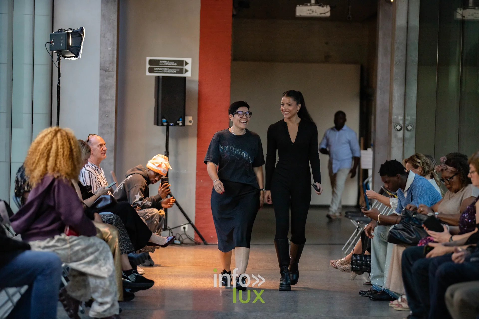 Liège Fashion Week 2026 au Musée Grand Curtius à Liège : répétition sur le podium devant les premiers spectateurs installés