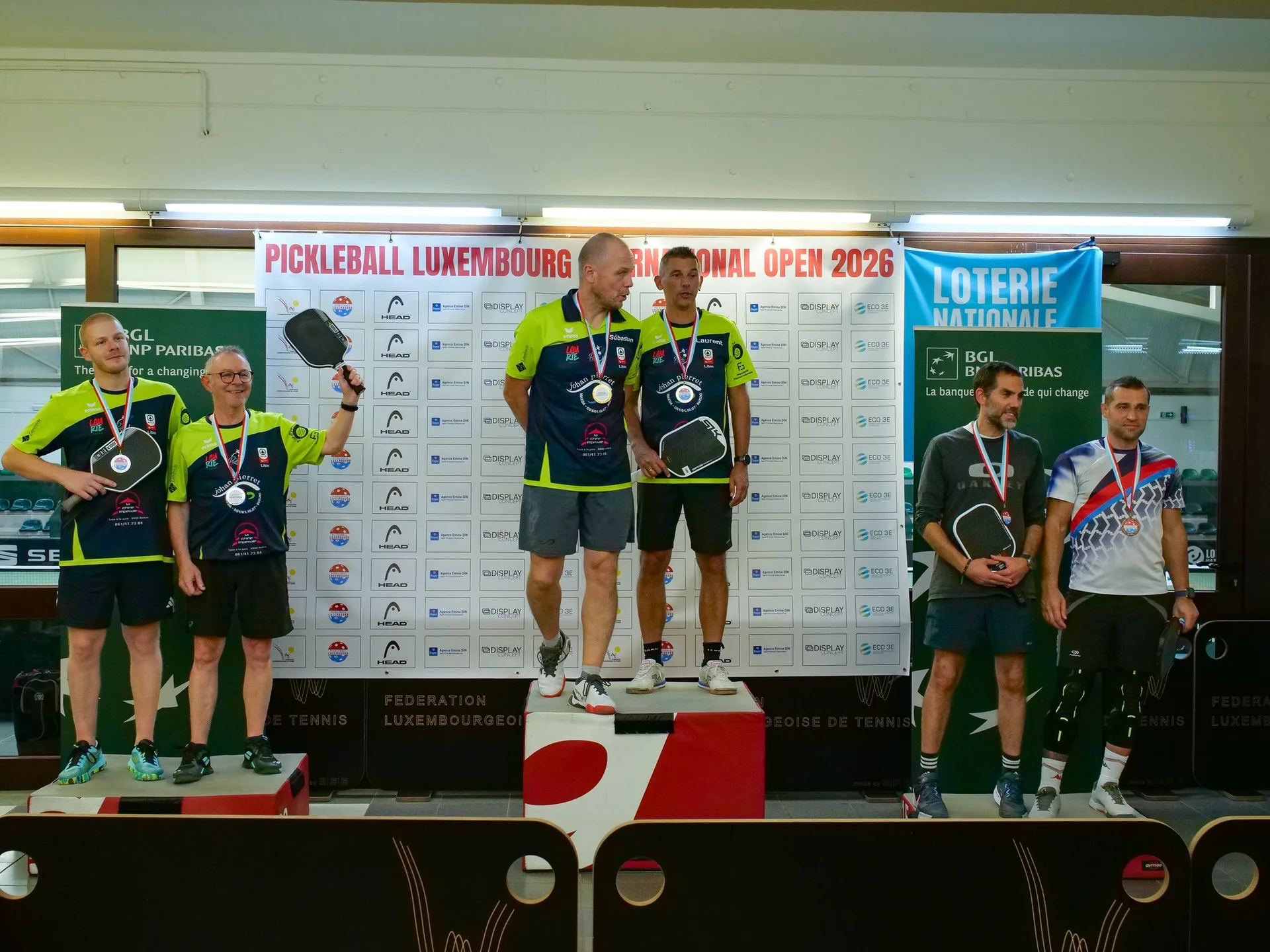 2e Luxembourg International Pickleball Open, Esch-sur-Alzette, octobre 2026 : un podium du tournoi (photo Michel Parol / FLT)