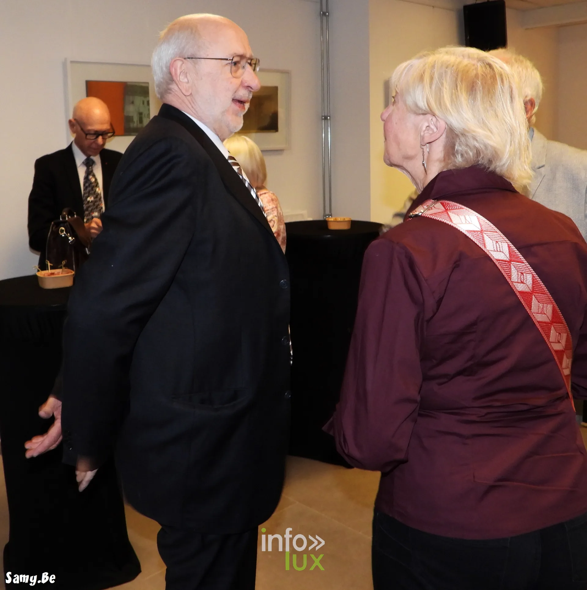 Inauguration de la Maison de la Laïcité de Frameries, 2 octobre 2026 : André Ceuterick, président de la Maison de la Laïcité de Frameries, et une invitée