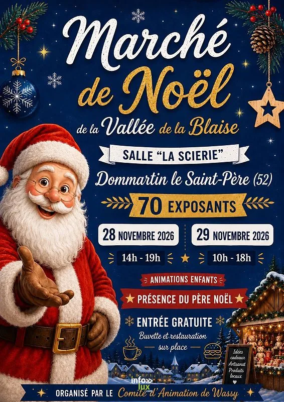 Dommartin-le-Saint-Père > Marché de Noël > Marché de Noël de la Vallée de la Blaise à la Scierie 2026