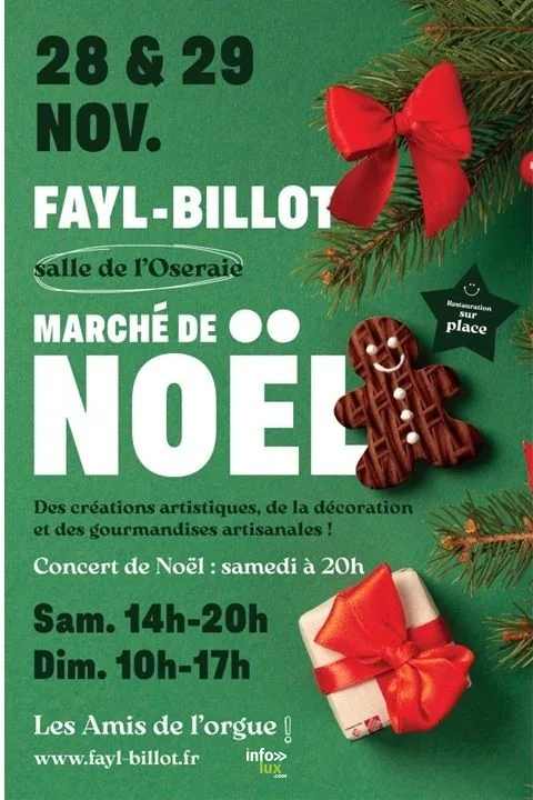 Fayl-Billot > Marché de Noël > Marché de Noël des Amis de l’orgue à l’Oseraie 2026