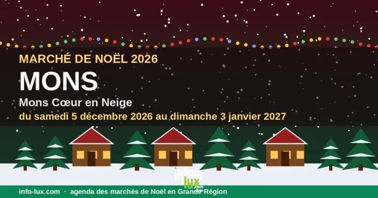 Mons > Marché de Noël > Mons Cœur en Neige 2026