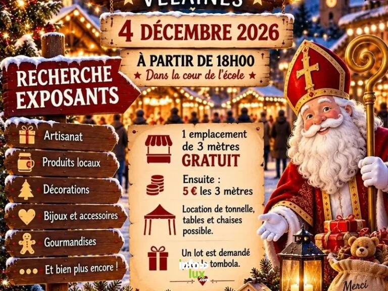 Velaines > Marché de la Saint-Nicolas > Marché de Saint-Nicolas dans la cour de l’école 2026