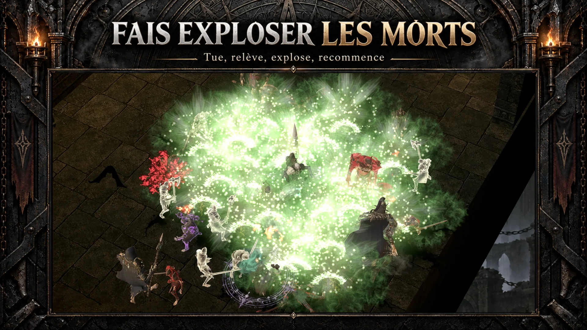 Necromancer: Undead Legion RPG : explosions de cadavres, visuel de boutique en français