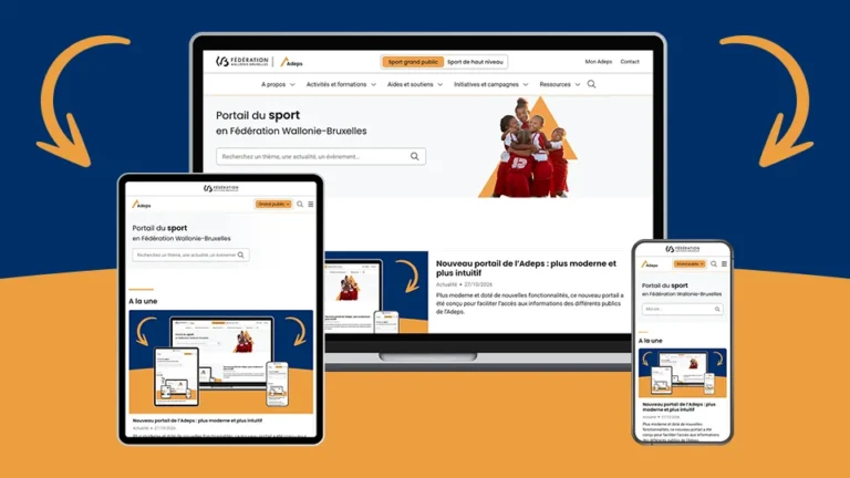 Adeps : le nouveau portail sport-adeps.be, plus moderne et pensé pour le smartphone