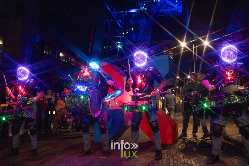 Nuit de la Culture 2026 à Esch-Belval : astronautes, percussions LED et machines lumineuses au pied des hauts-fourneaux (photos)