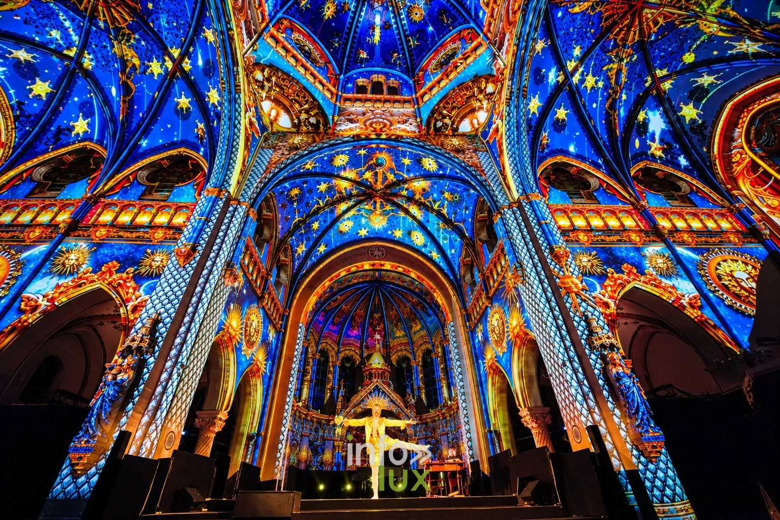 Le Crépuscule des Pierres, projections sur les voûtes de l’église Saint-Joseph de Montigny-lès-Metz, photo 2 la X Photographie