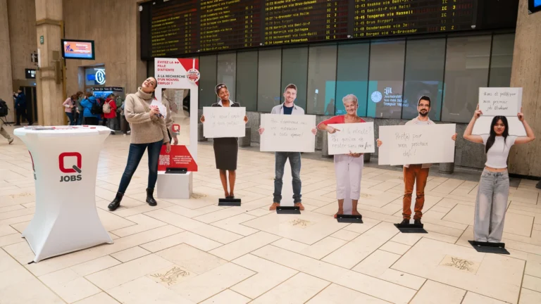 Bruxelles-Central : Q Jobs invite les navetteurs à « éviter la file d’attente » de l’emploi