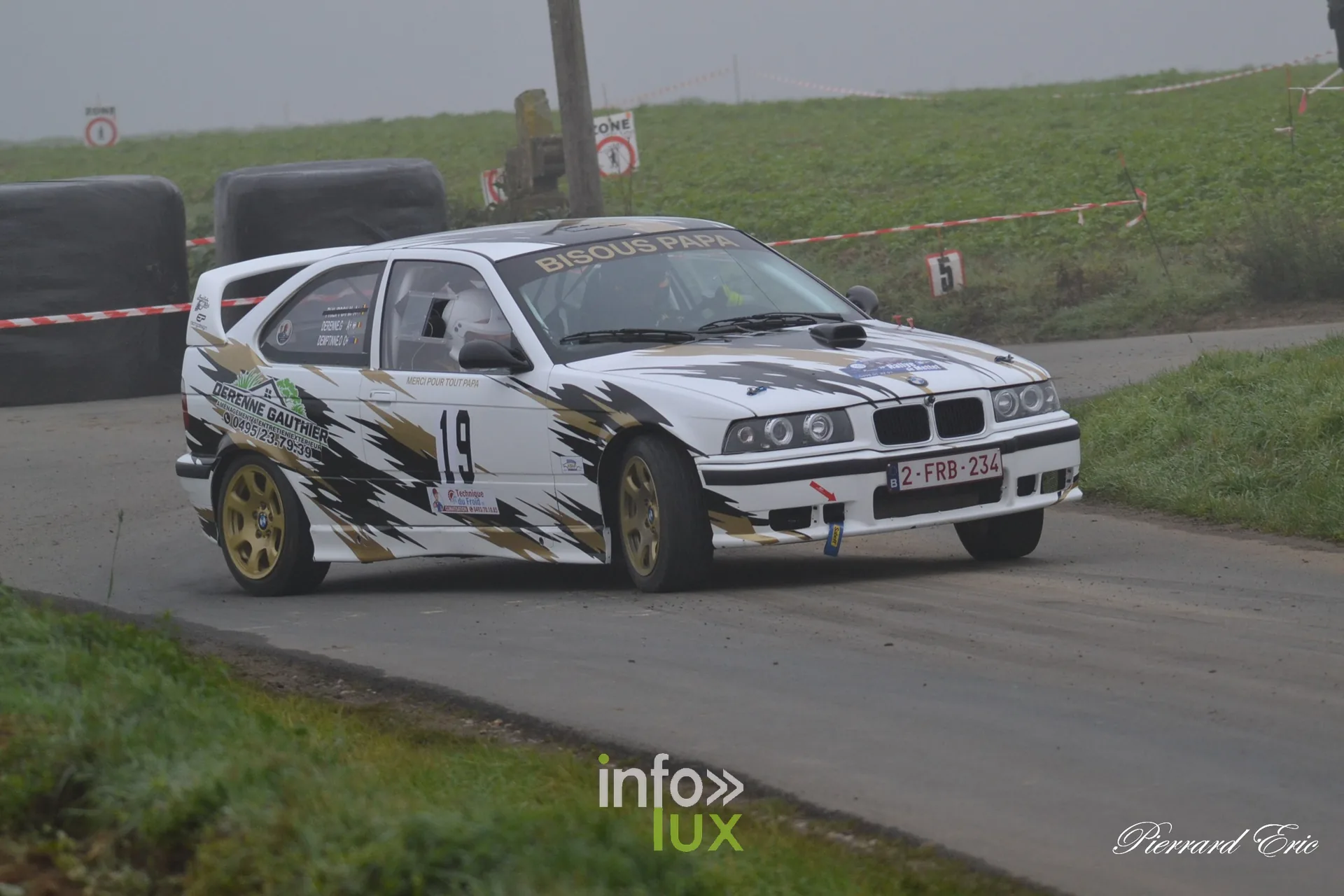 Rallye de Mettet 2026 : Gauthier Derenne et Ophelye Demptinne en BMW E36 Compact n°19 en spéciale
