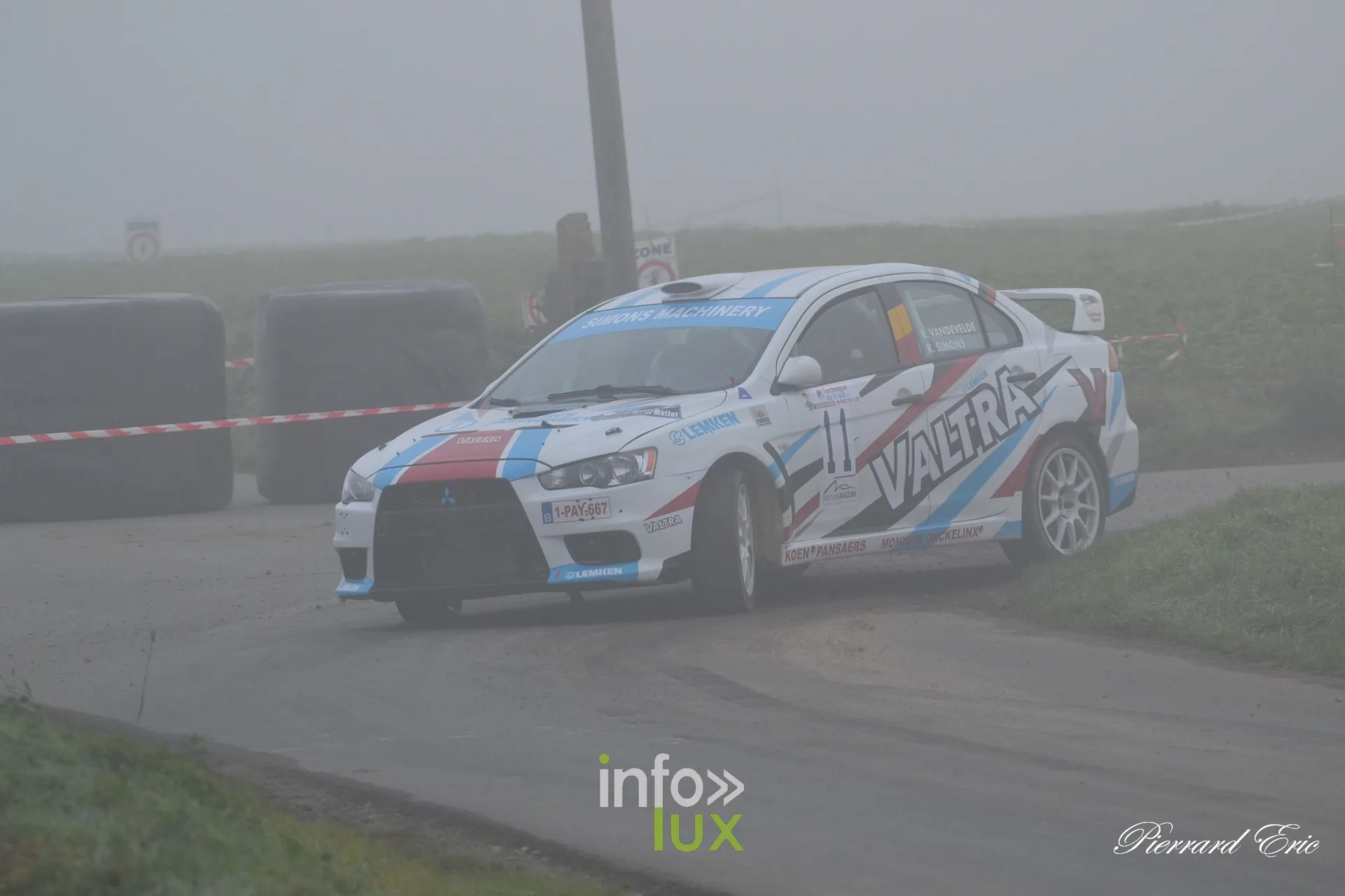 Rallye de Mettet 2026 : Eddy Vandevelde et Kristien Simons en Mitsubishi Lancer Evo X n°11 en spéciale