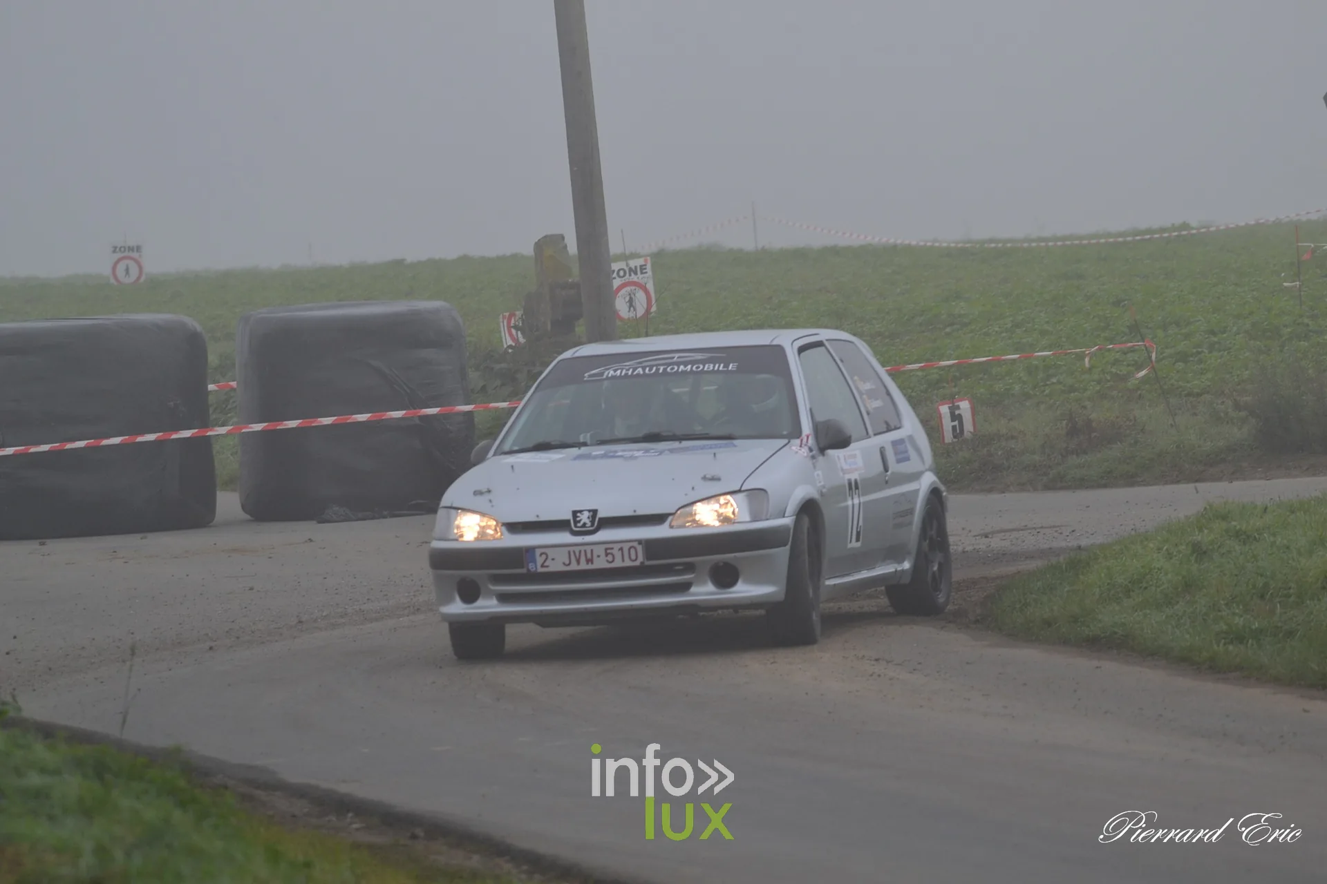 Rallye de Mettet 2026 : Jean-Julien Gaudin et Adrien Guillaume en Peugeot 106 GTI n°72 en spéciale