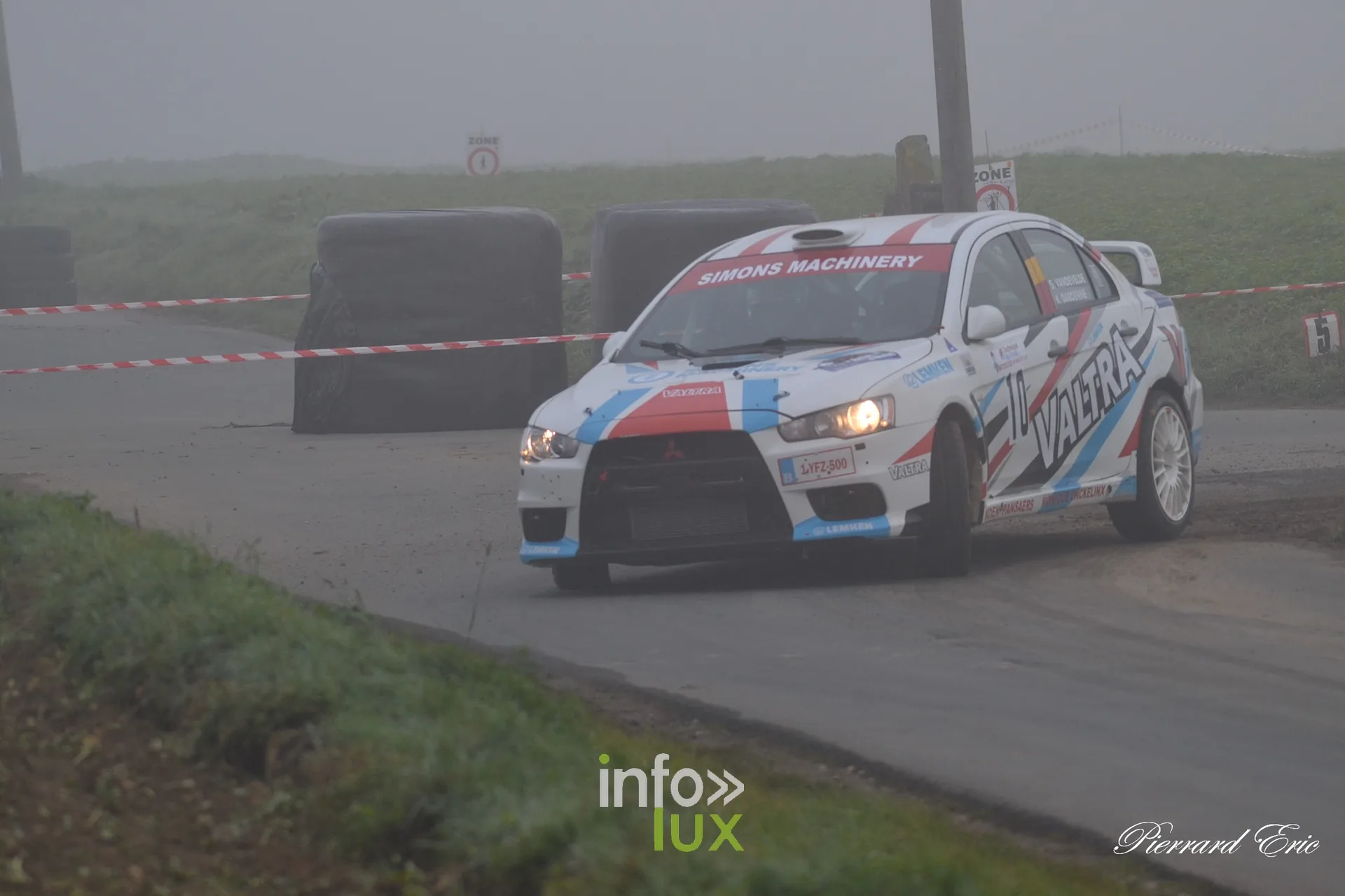 Rallye de Mettet 2026 : Greg Vandevelde et Kenneth Dardenne en Mitsubishi Lancer Evo X n°10 en spéciale