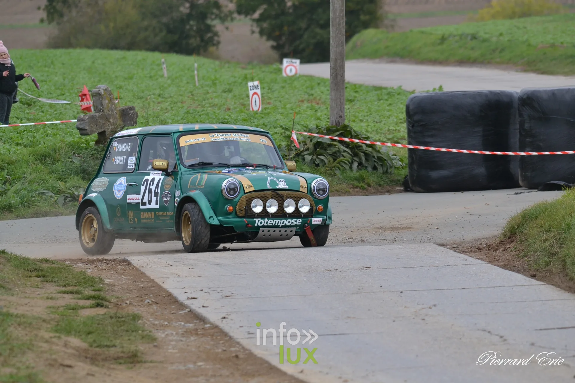 Rallye de Mettet 2026 : Vincent Piraux et Frédéric Chanson en Leyland Mini n°264 en spéciale