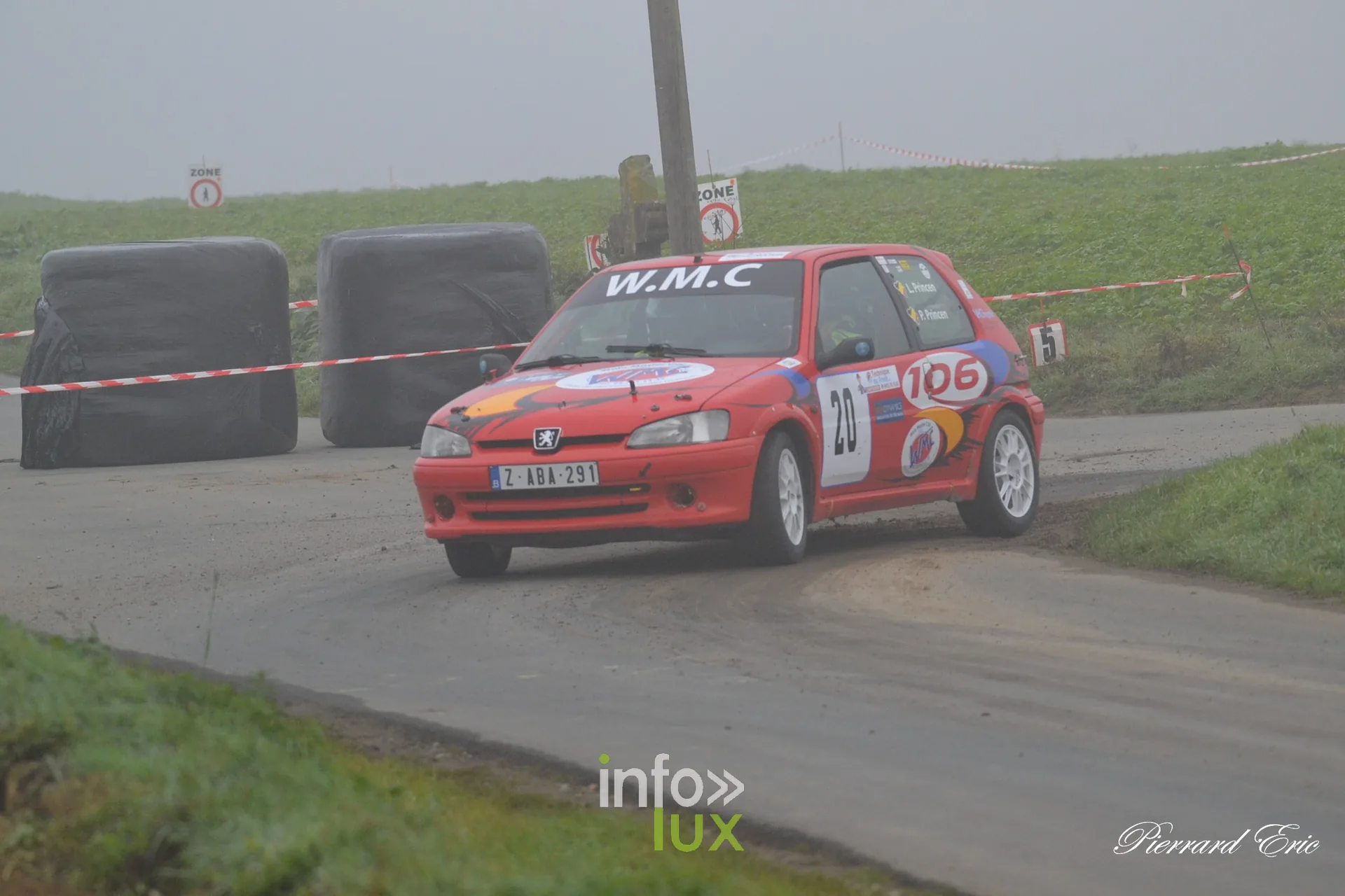 Rallye de Mettet 2026 : Louis et Pierre Princen en Peugeot 106 n°20 en spéciale