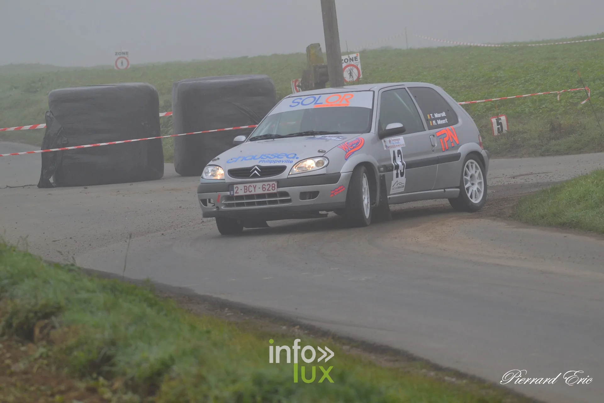 Rallye de Mettet 2026 : Tom Maroit et Antoine Meert en Citroën Saxo n°43 en spéciale