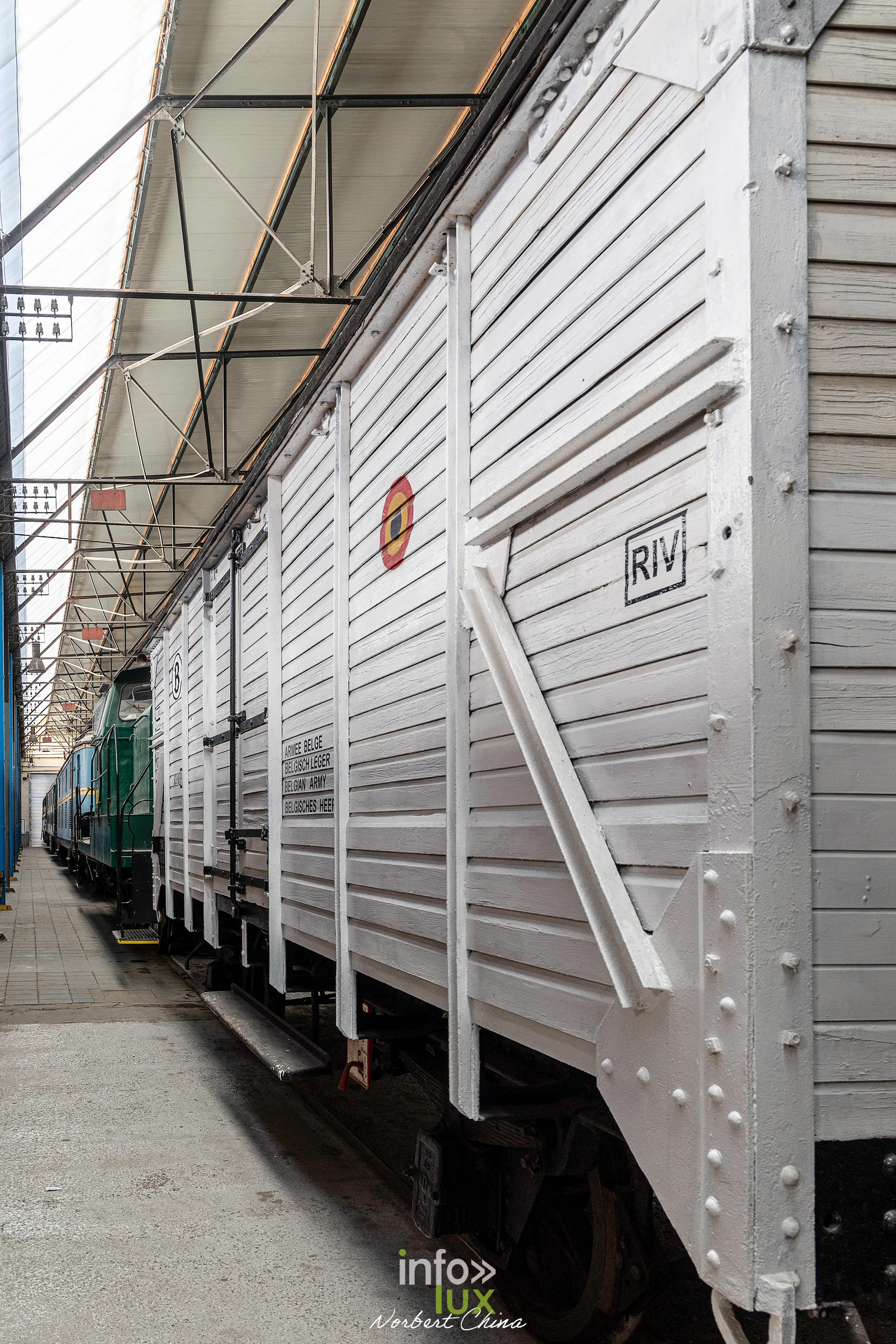 Rétrotrain, musée ferroviaire de la PFT à Saint-Ghislain, 3 octobre 2026 : un wagon couvert (photo Norbert China)