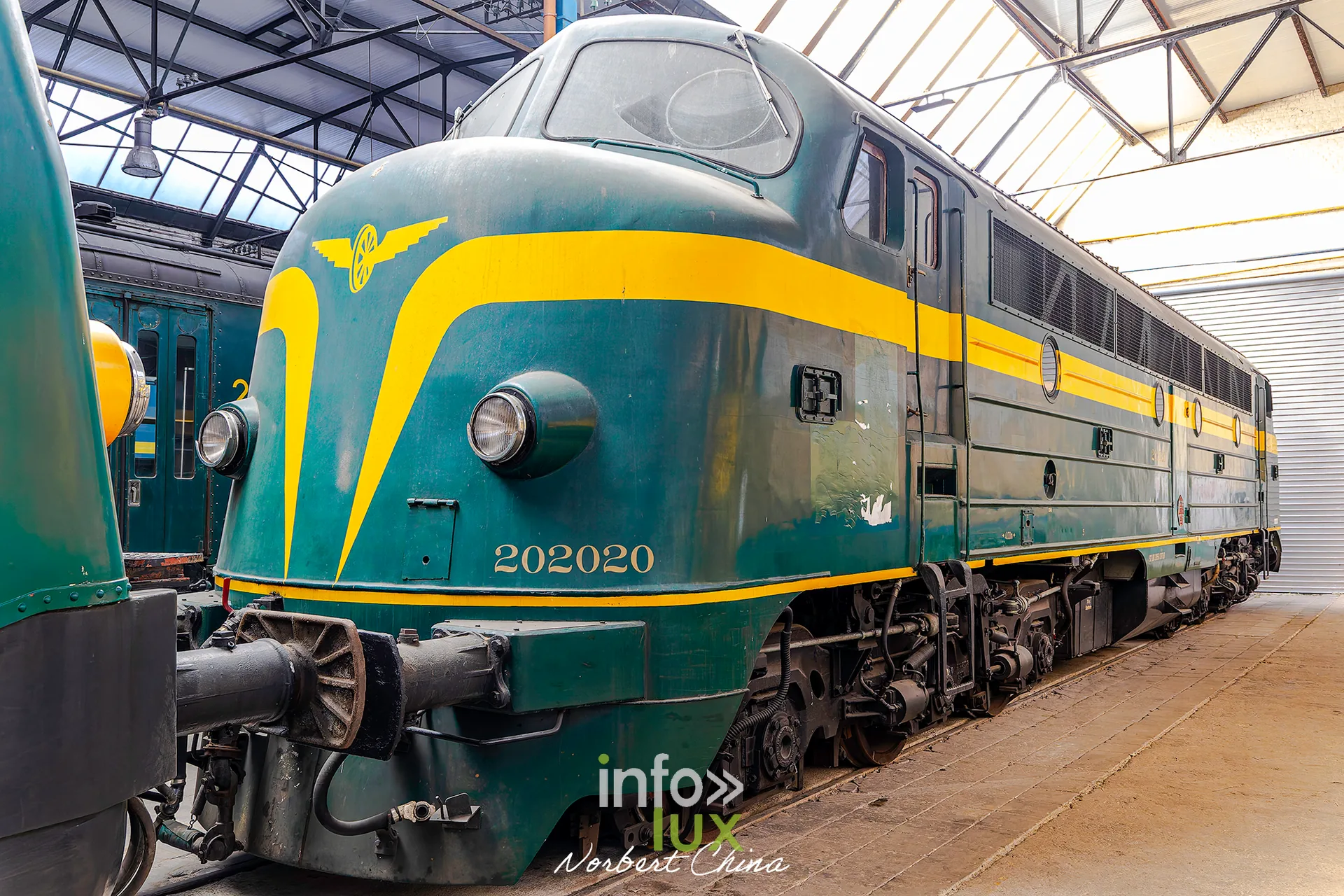 Rétrotrain, musée ferroviaire de la PFT à Saint-Ghislain, 3 octobre 2026 : la locomotive diesel 202.020 (photo Norbert China)