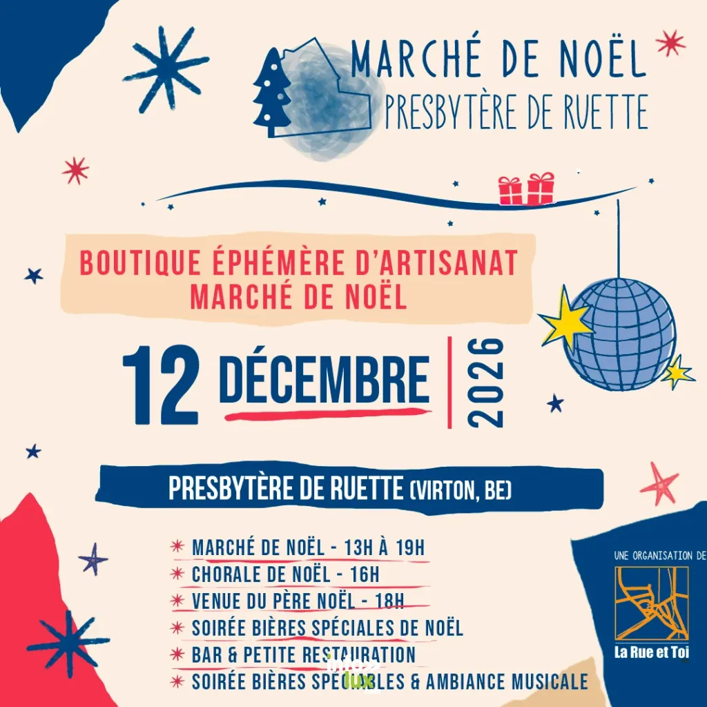 Ruette > Marché de Noël > Vitrine de Noël au presbytère - La Rue et Toi - affiche