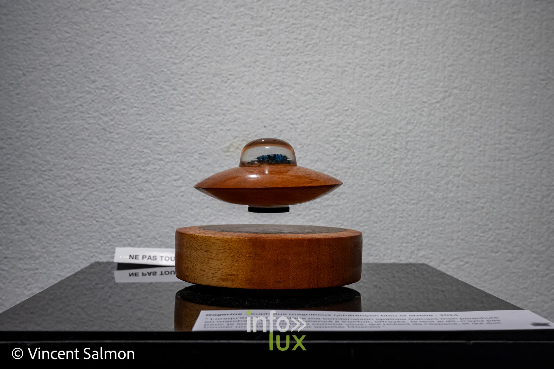 Salon Découvertes, Galerie Liehrmann, Liège, 2026 : Œuvre en bois de Maxime Lemoine (photo Vincent Salmon)