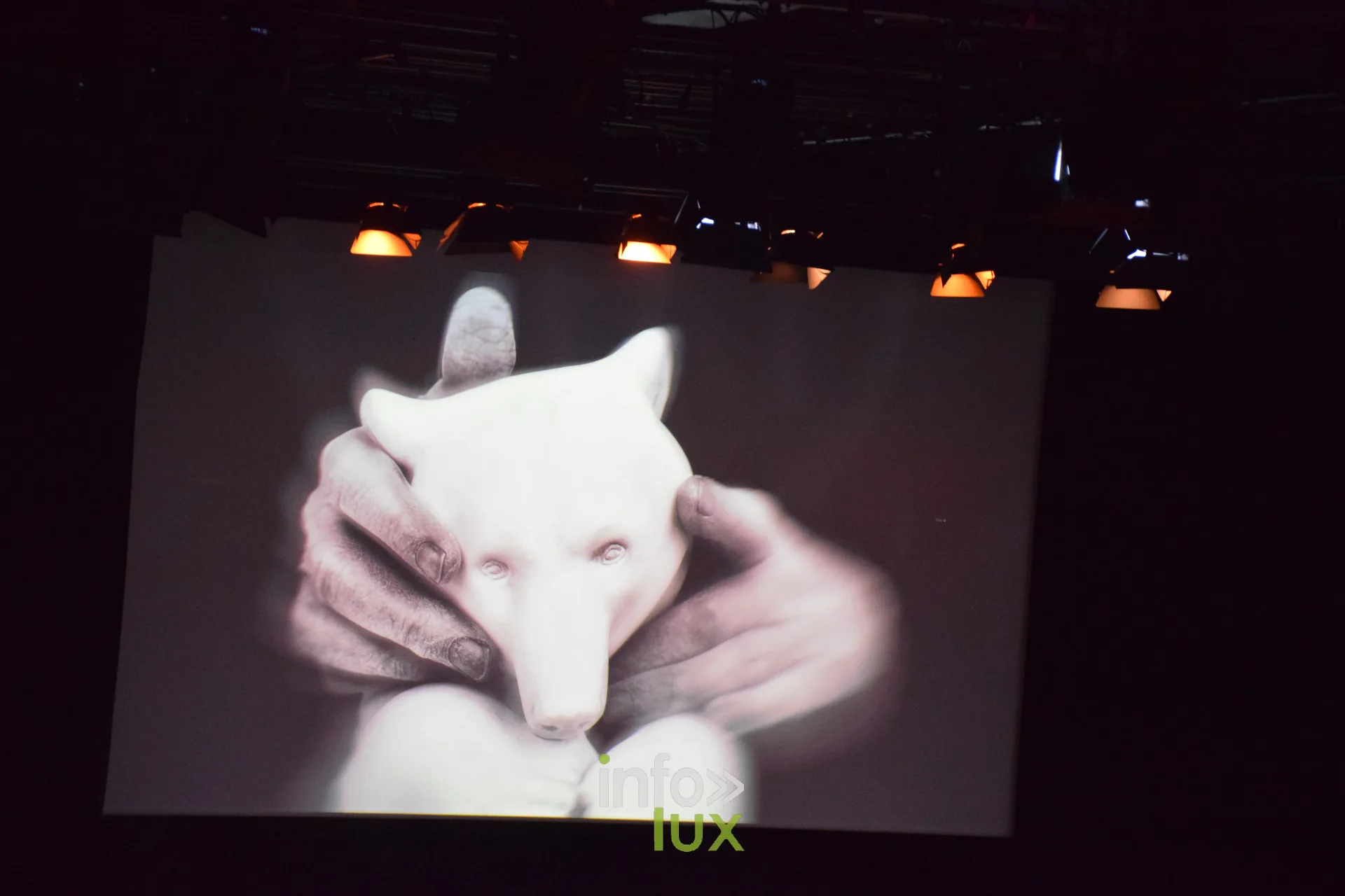 Salon Photo & Vidéo 2026, Grande Halle de la Villette, Paris : Une image projetée pendant la Grande Rencontre avec Nikos Aliagas, animée par Sophie Bernard