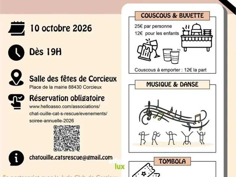 Corcieux > Fête > Soirée annuelle de l’association Chat’ouille