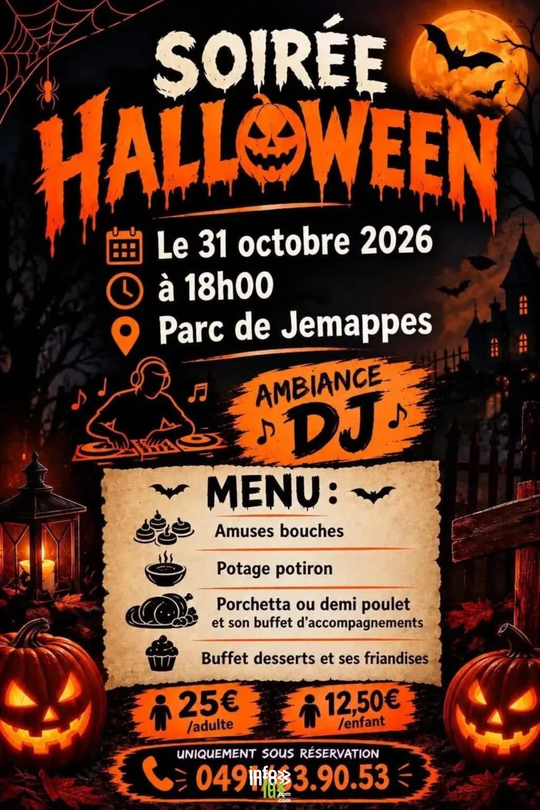 Mons > Soirée > Soirée d’Halloween au Parc de Jemappes 2026