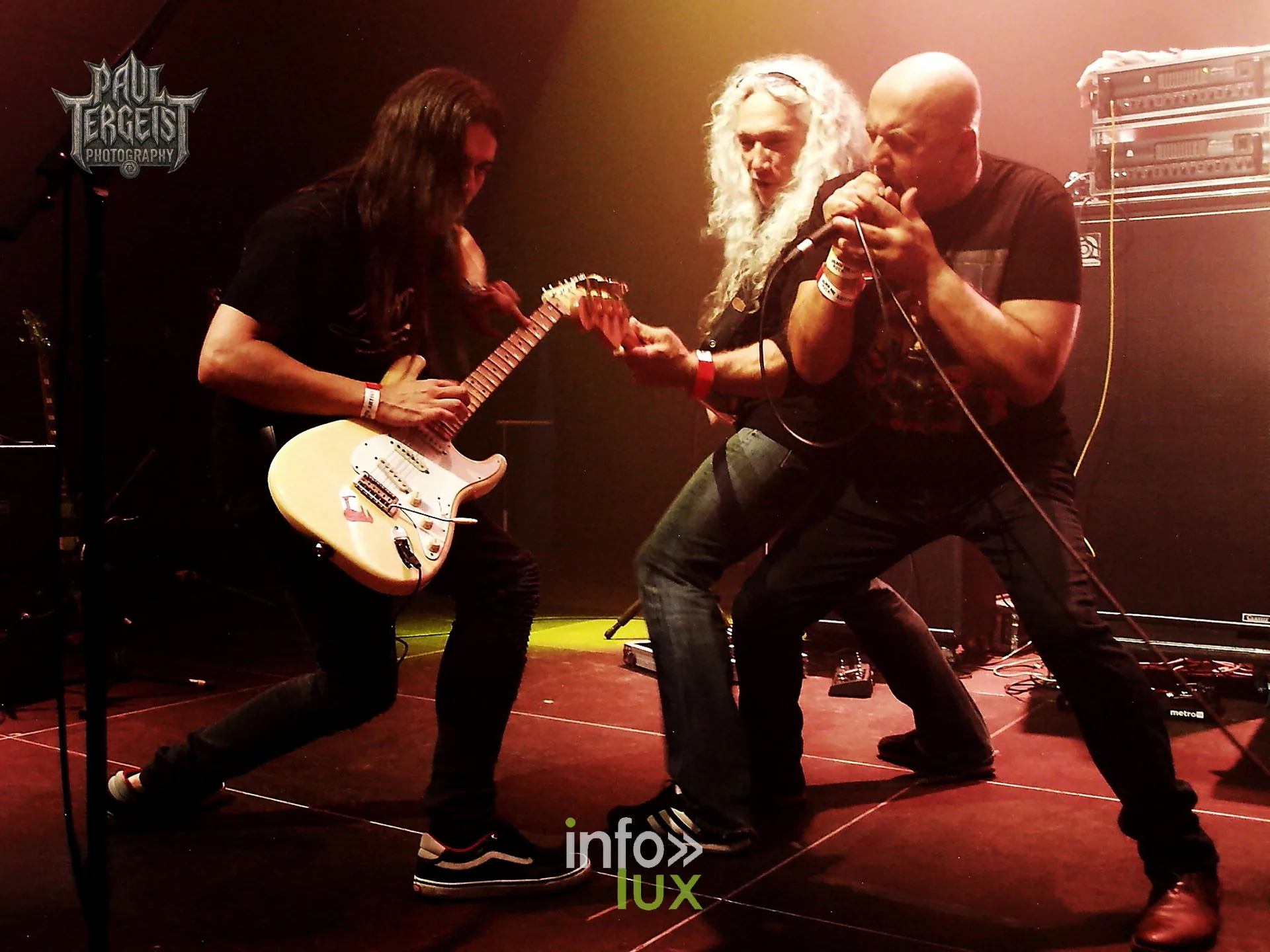 John L, Nick Gardi et Vince Cardillo de SteeLover au Golden Age Rock Festival 2019 à la Caserne Fonck, Liège (photo Paul Tergeist Photography)