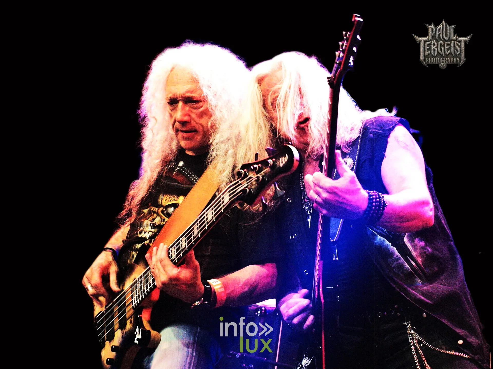 Nick Gardi et Pat Fréson de SteeLover au Golden Age Rock Festival 2022, Palais des Congrès de Liège (photo Paul Tergeist Photography)
