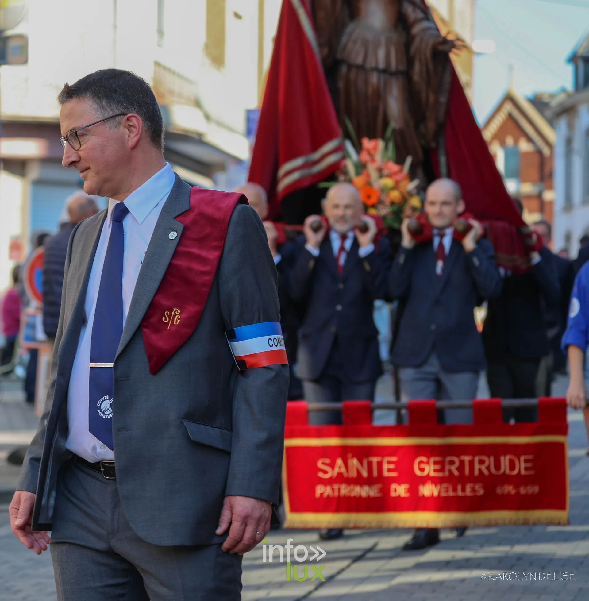 750e Tour Sainte-Gertrude, Nivelles, 4 octobre 2026 : La bannière « Sainte Gertrude, patronne de Nivelles »