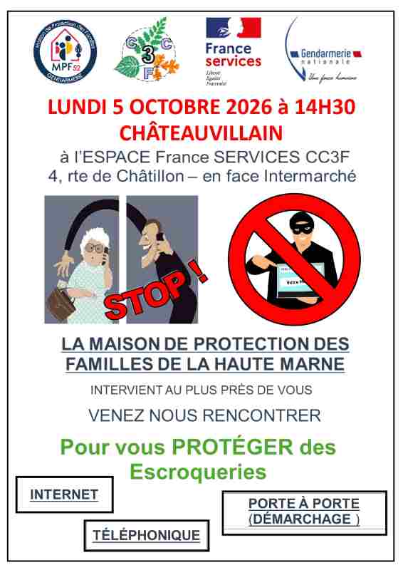 Châteauvillain > Événement > Vous protéger des escroqueries